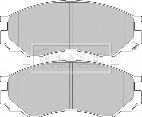 Brake Pad Set, disc brake (BBP1637)