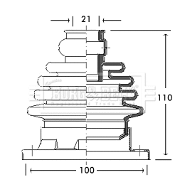 Bellow Kit, drive shaft (BCB2754)