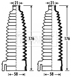 Bellow Kit, steering (BSG3281)