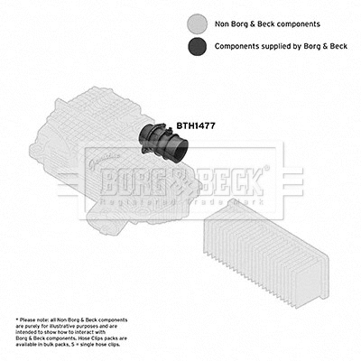 Intake Hose, air filter (BTH1477)