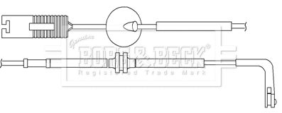 Warning Contact, brake pad wear (BWL3070)