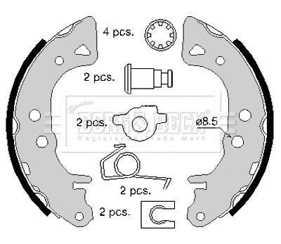 Brake Shoe Set (BBS6142)