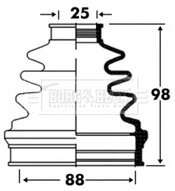 Bellow Kit, drive shaft (BCB2849)