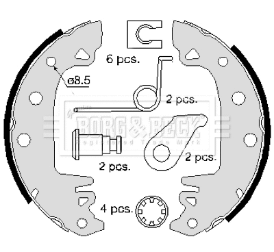 Brake Shoe Set (BBS6086)