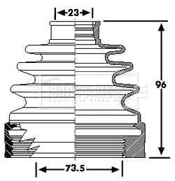 Bellow Kit, drive shaft (BCB6222)