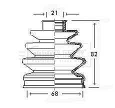 Bellow Kit, drive shaft (BCB2314)