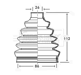 Bellow Kit, drive shaft (BCB2350)