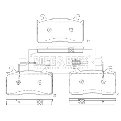 Brake Pad Set, disc brake (BBP2670)