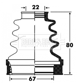 Bellow Kit, drive shaft (BCB2870)