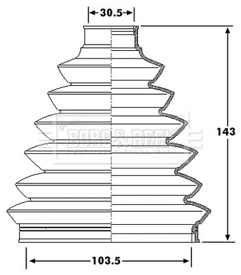 Bellow Kit, drive shaft (BCB6181)