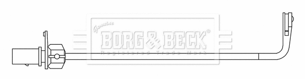 Warning Contact, brake pad wear (BWL3176)
