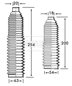 Bellow Kit, steering (BSG3220)