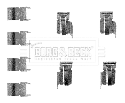 Accessory Kit, disc brake pad (BBK1028)