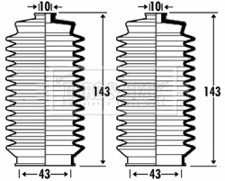 Bellow Kit, steering (BSG3374)