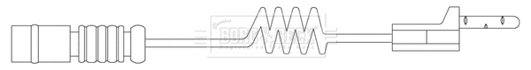 Warning Contact, brake pad wear (BWL3068)