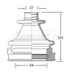 Bellow Kit, drive shaft (BCB2769)