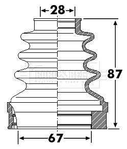 Bellow Kit, drive shaft (BCB6261)