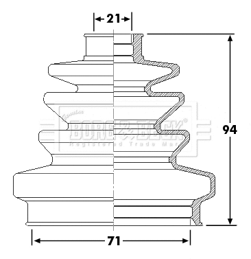 Bellow Kit, drive shaft (BCB6257)