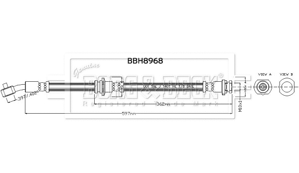 Brake Hose (BBH8968)