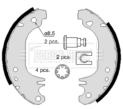 Brake Shoe Set (BBS6065)