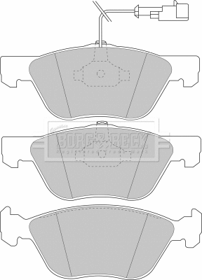 Brake Pad Set, disc brake (BBP1396)