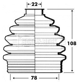 Bellow Kit, drive shaft (BCB6098)