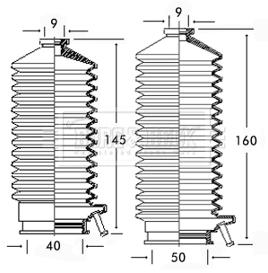 Bellow Kit, steering (BSG3136)