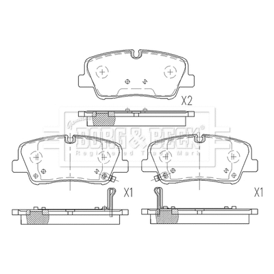 Brake Pad Set, disc brake (BBP2613)