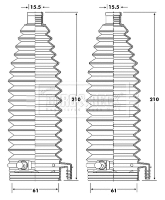 Bellow Kit, steering (BSG3423)