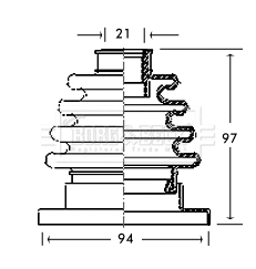 Bellow Kit, drive shaft (BCB2717)