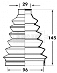 Bellow Kit, drive shaft (BCB2361)