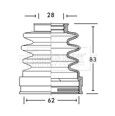 Bellow Kit, drive shaft (BCB2771)