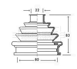 Bellow Kit, drive shaft (BCB2239)