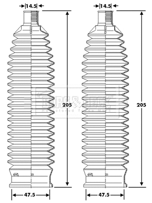 Bellow Kit, steering (BSG3428)