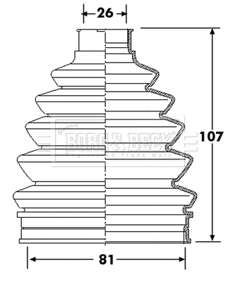 Bellow Kit, drive shaft (BCB6215)
