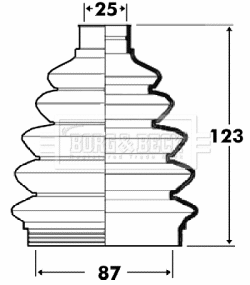 Bellow Kit, drive shaft (BCB6105)