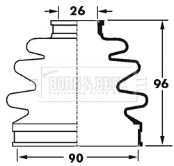 Bellow Kit, drive shaft (BCB2398)