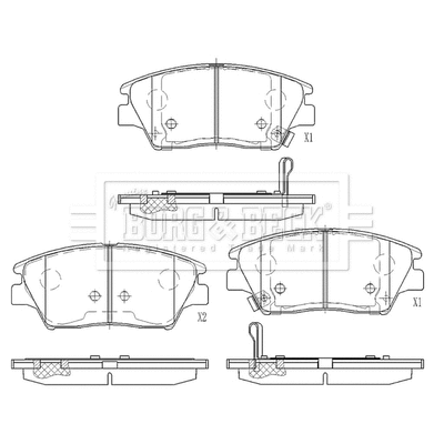 Brake Pad Set, disc brake (BBP2606)