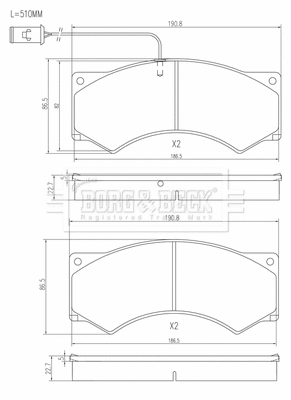 Brake Pad Set, disc brake (BBP33019)