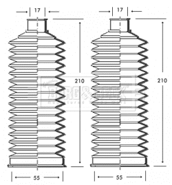 Bellow Kit, steering (BSG3237)