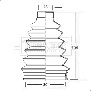 Bellow Kit, drive shaft (BCB2296)