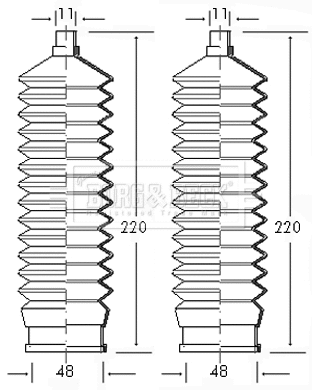Bellow Kit, steering (BSG3040)