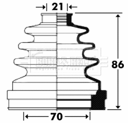 Bellow Kit, drive shaft (BCB2899)