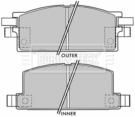 Brake Pad Set, disc brake (BBP1020)
