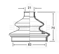 Bellow Kit, drive shaft (BCB2333)