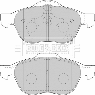 Brake Pad Set, disc brake (BBP1857)