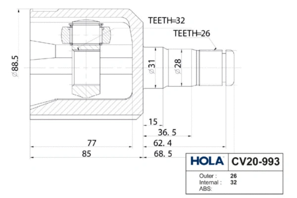 Joint Kit, drive shaft