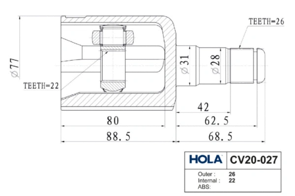 Joint Kit, drive shaft