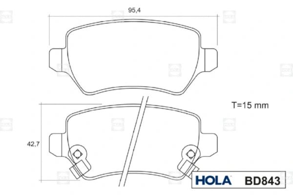Brake Pad Set, disc brake (BD843)