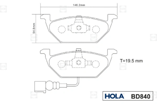 Brake Pad Set, disc brake (BD840)